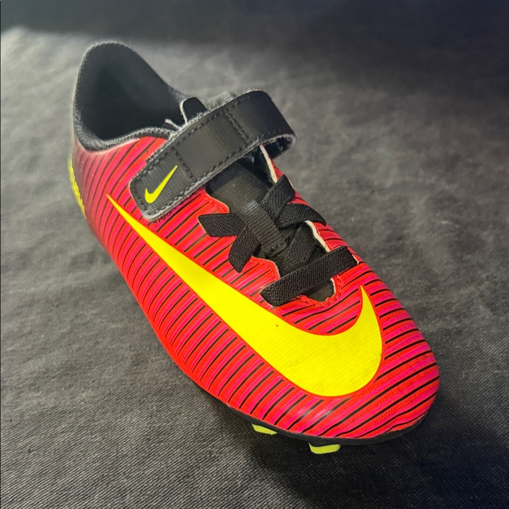 Nike Red and Yellow Mercurial Soccer Cleats size 12.5